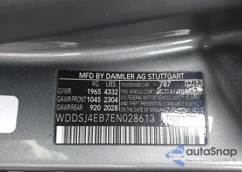 2014 Mercedes-Benz Cla 250 from USA, damaged, VIN WDDSJ4EB7EN028613
